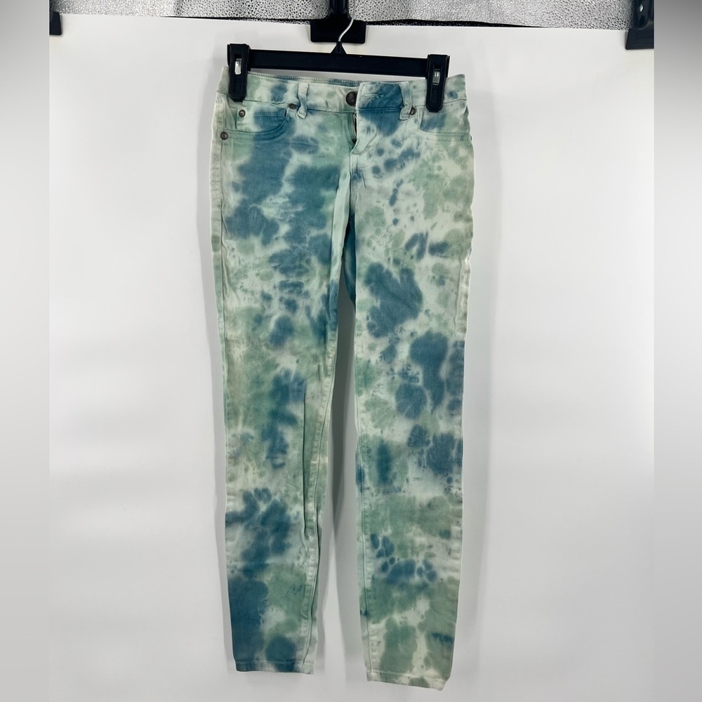 Jessica Simpson green blue tie dye pants trousers size 26